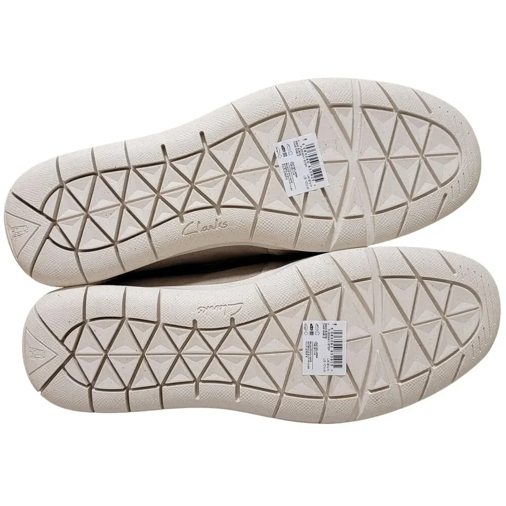 Clarks Men Flexway Step Slip On Moc Toe Loafers Size US 10.5W Sand Grey Suede